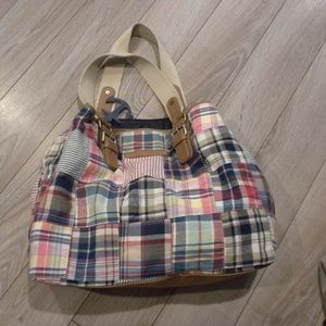Tommy Hilfiger Plaid Patched Handbag